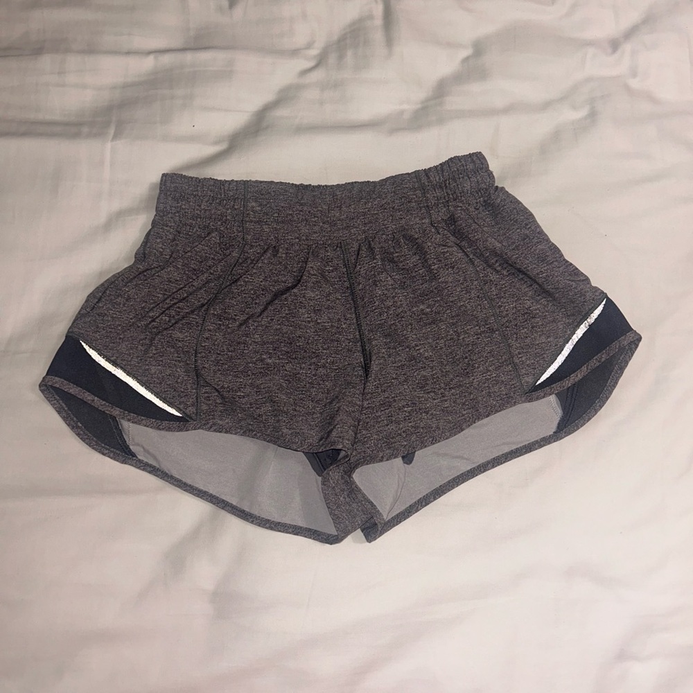 Lululemon Athletica Gray Athletic Shorts with Reflective Trim